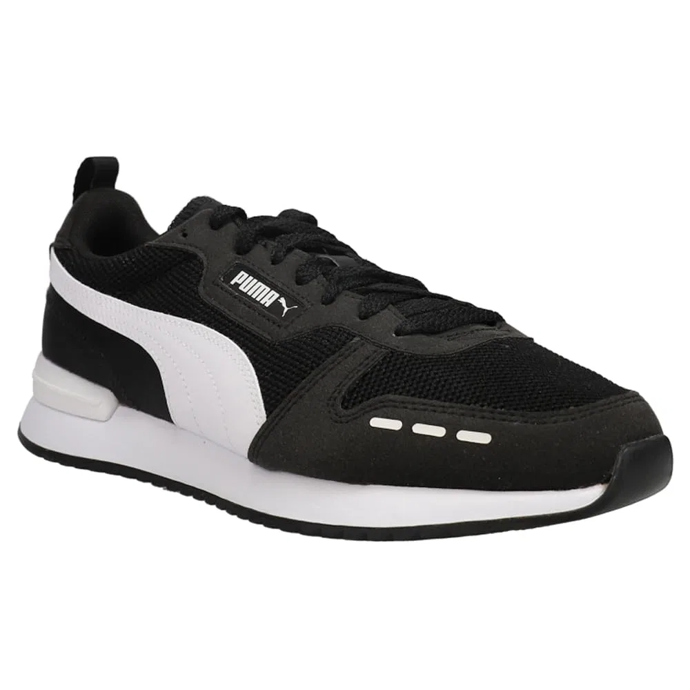 Детские кроссовки для мальчиков и девочек с высоким сцеплением Tazon 6 Wide Fracture PUMA, Black White — фото 3