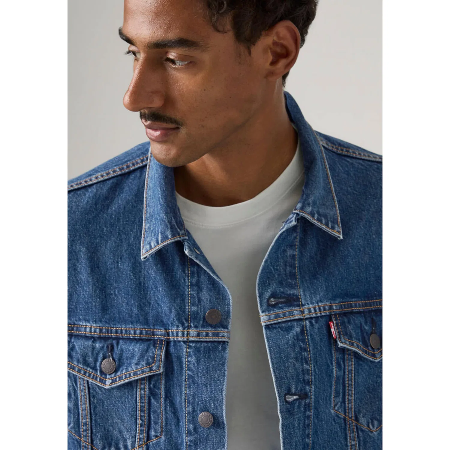 Мужская джинсовая куртка Trucker Jacket Levi's, Million Dollar T — фото 4
