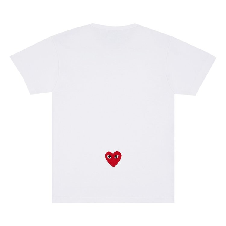 Футболка Nike x Comme des Garçons PLAY T-Shirt 'White', белый — фото 3