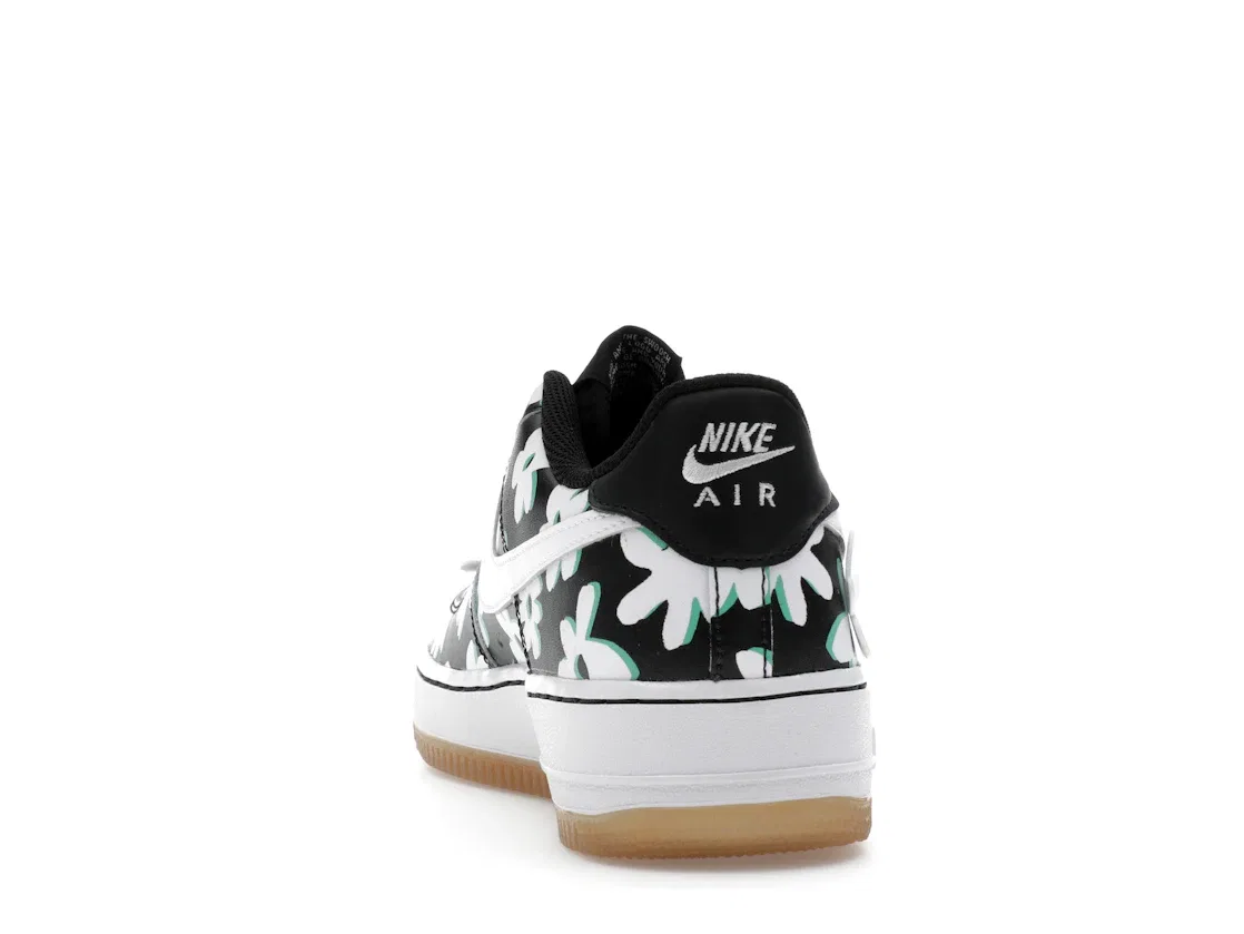 Детские кроссовки с цветочным принтом Nike Air Force 1 Low '07 LV8, Black/Spring Green/Gum Light Brown/White — фото 4
