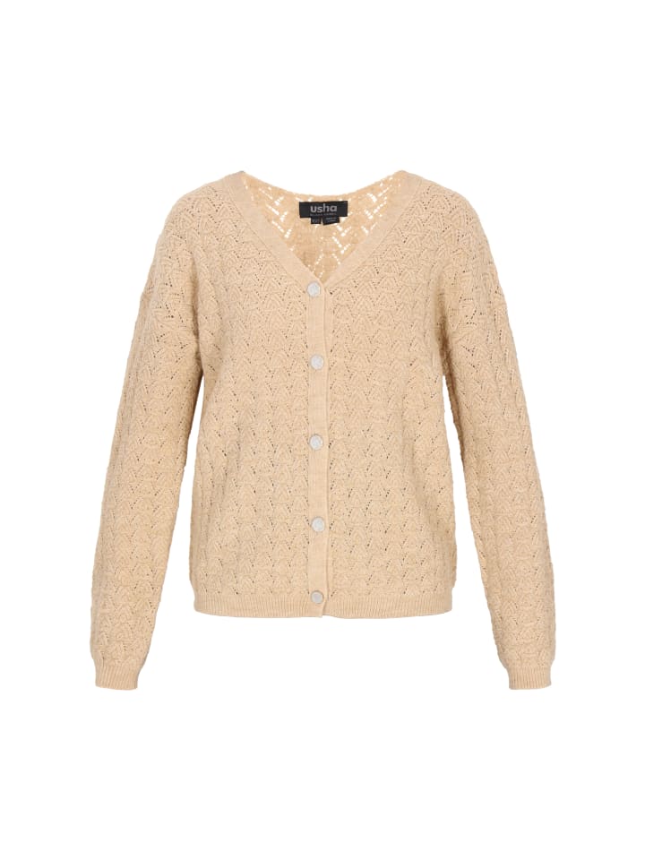 

Usha BLACK LABEL Женский кардиган бежевого цвета