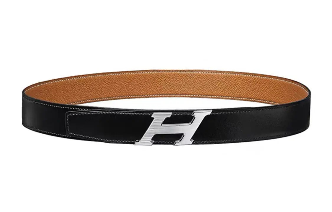 

Кожаный ремень Togo мужской черный HERMES
