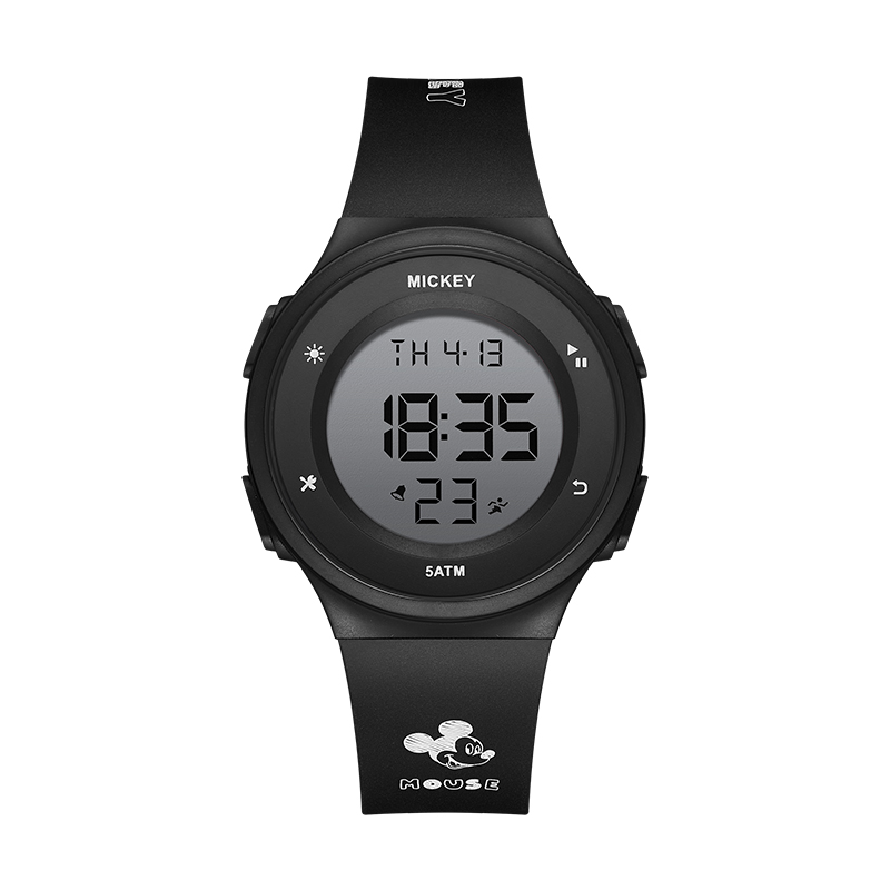 

Disney Микки серия электронные часы с ремешком из ТПУ унисекс белый циферблат