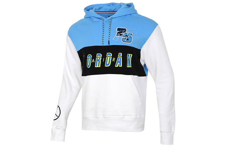 

Мужская толстовка Jordan, цвет Black, white and blue color blocking
