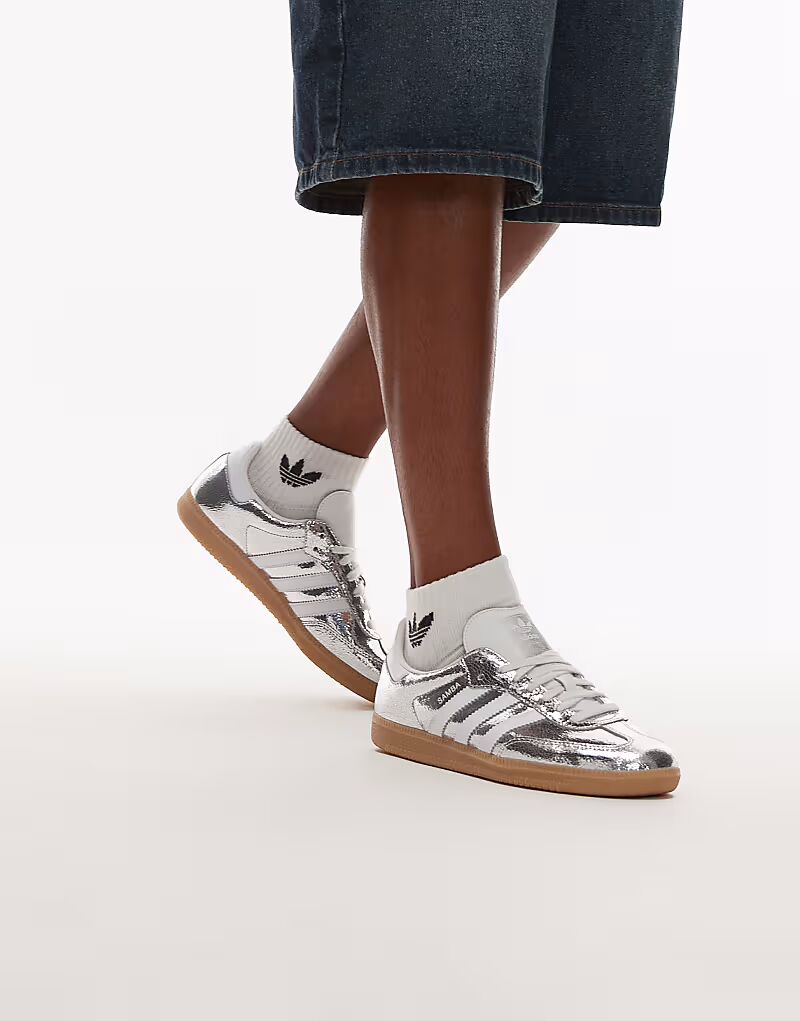 

Кроссовки Adidas Originals Samba OG цвета металлик серебристый