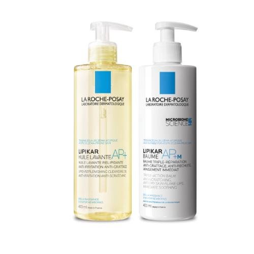 

LA ROCHE-POSAY LIPIKAR Набор для сухой кожи: Очищающее масло AP+, 400 мл и бальзам AP+M, 400 мл