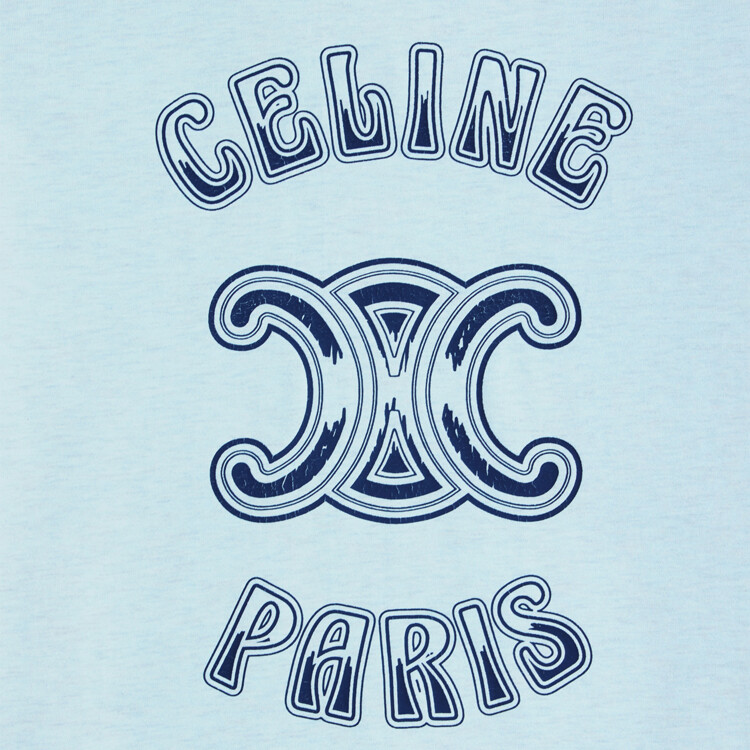 Футболка женская Celine, сине-серый — фото 3