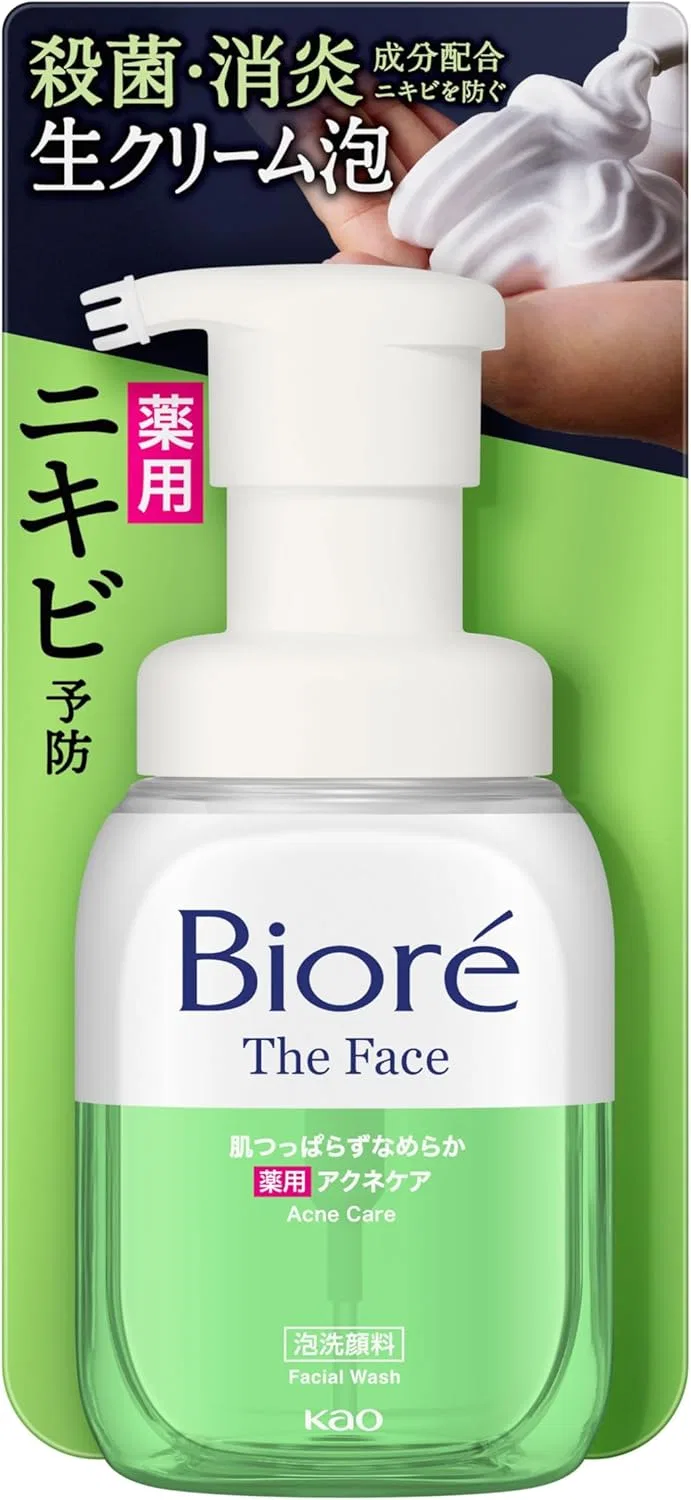 Пенка для умывания Bioré — Гель- The Face Acne Care, против акне, , зеленый, 200 мл