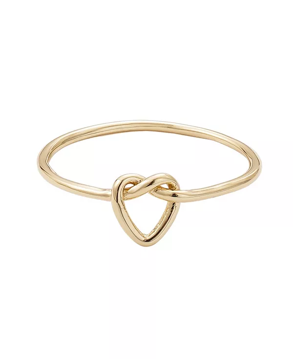 

Позолоченное кольцо в форме сердца Adornia, gold