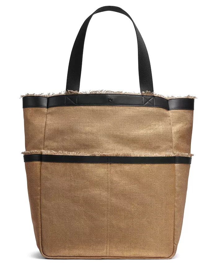 

Сумка-шоппер Lido Metallic Canvas Donna Karan New York, золотой
