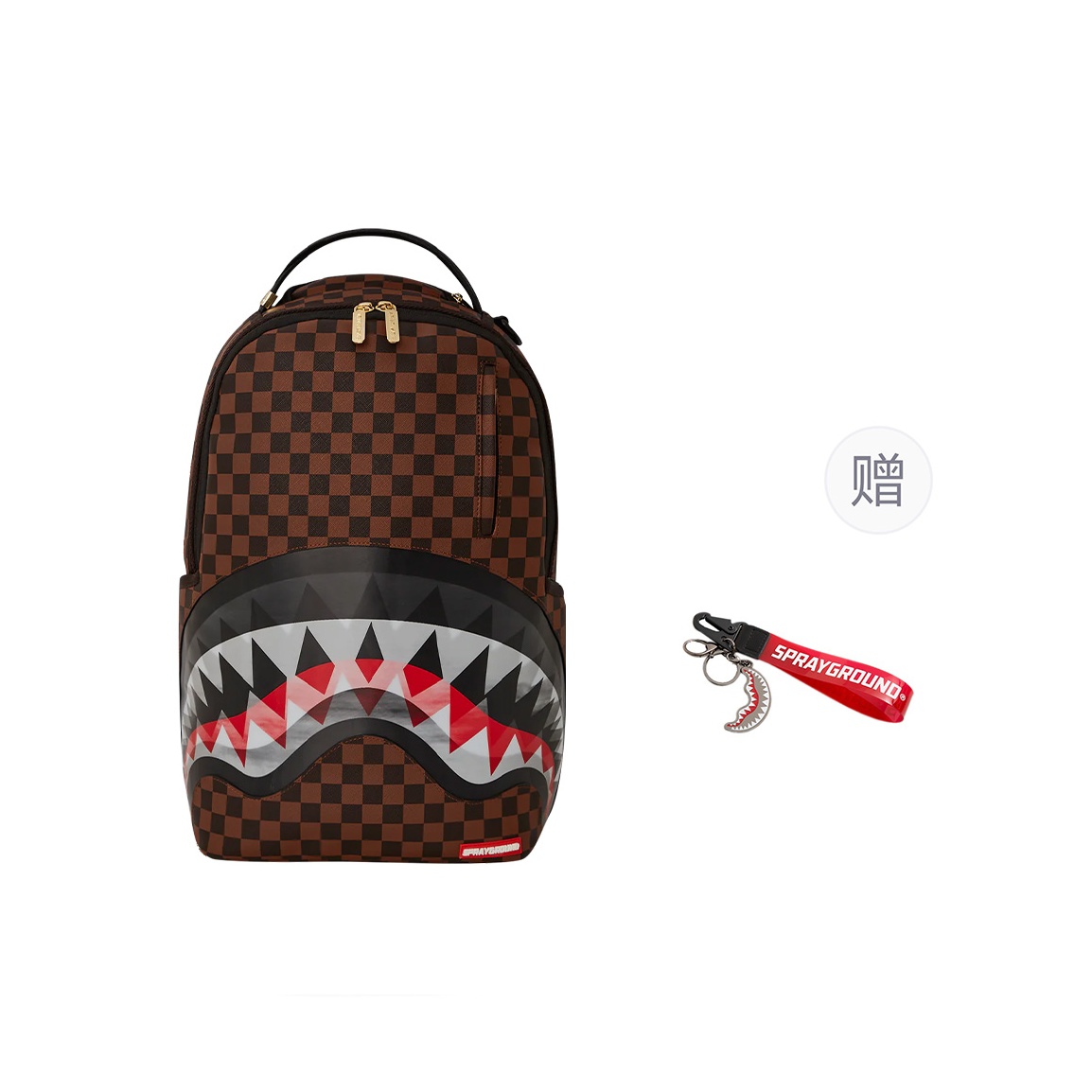 

SPRAYGROUND Коричневый рюкзак унисекс из ПВХ, Brown (Comes with Bag Charm)