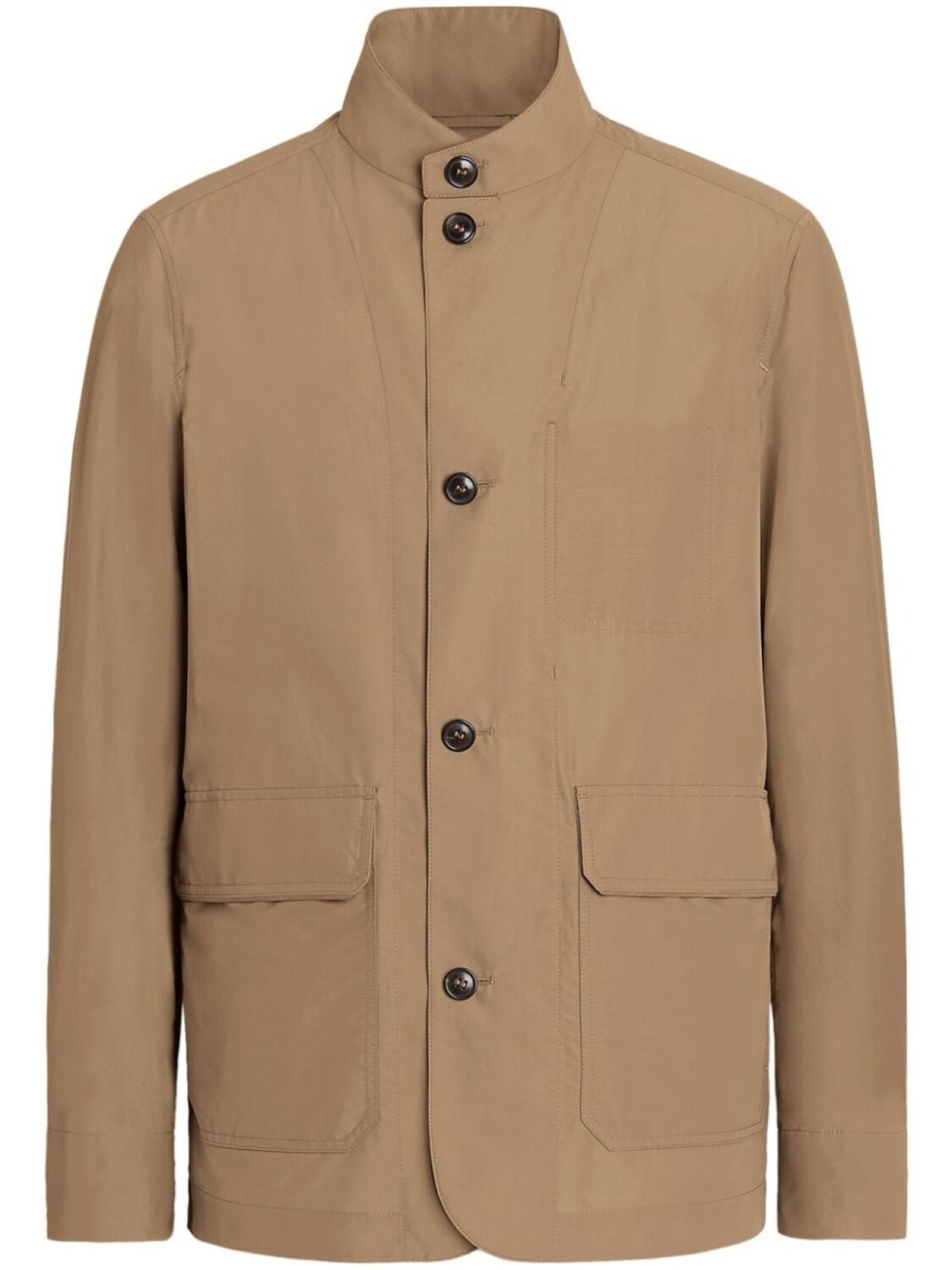 

Zegna куртка строгого кроя, коричневый