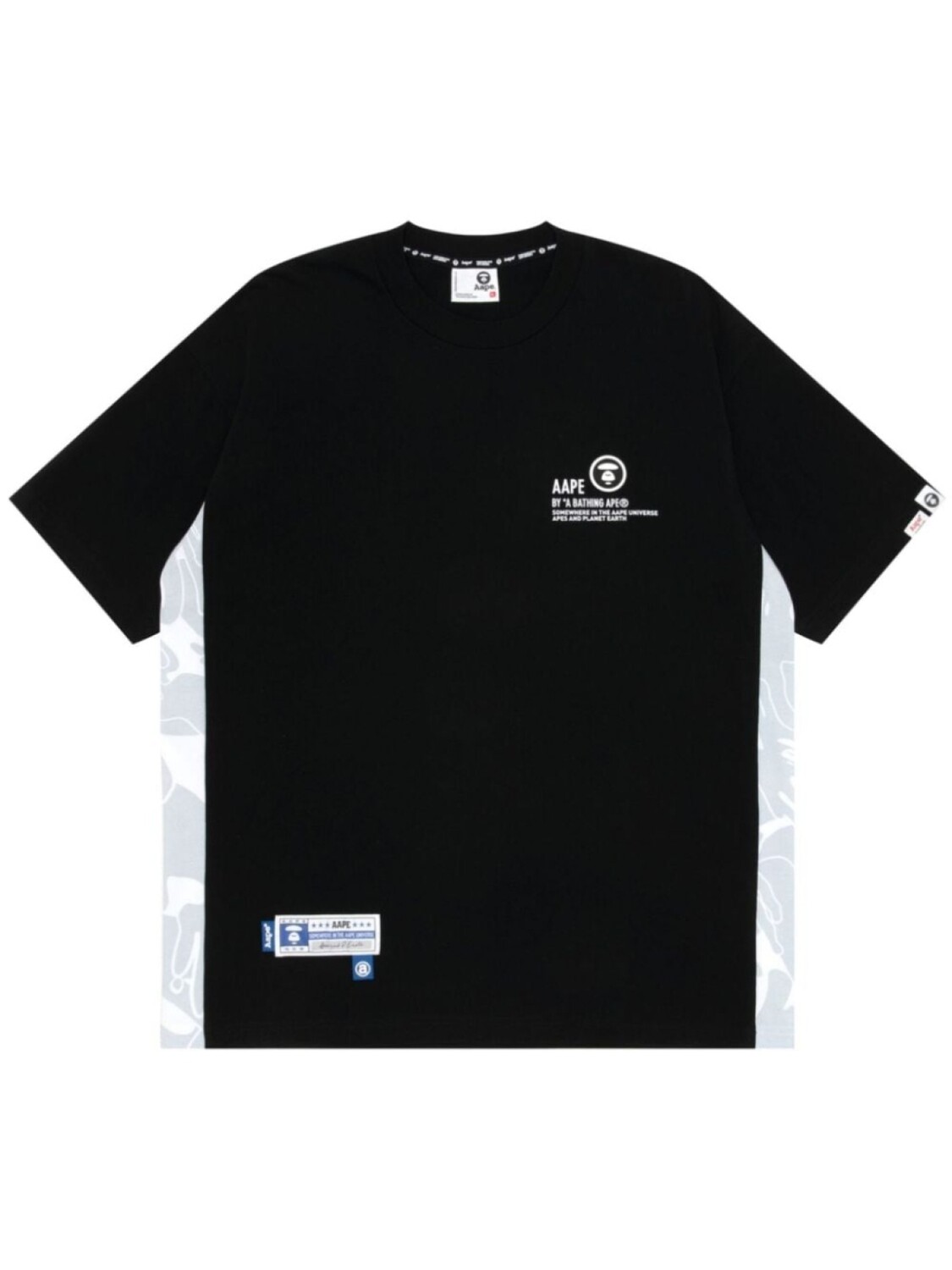 

Хлопковая футболка с логотипом AAPE BY *A BATHING APE, черный