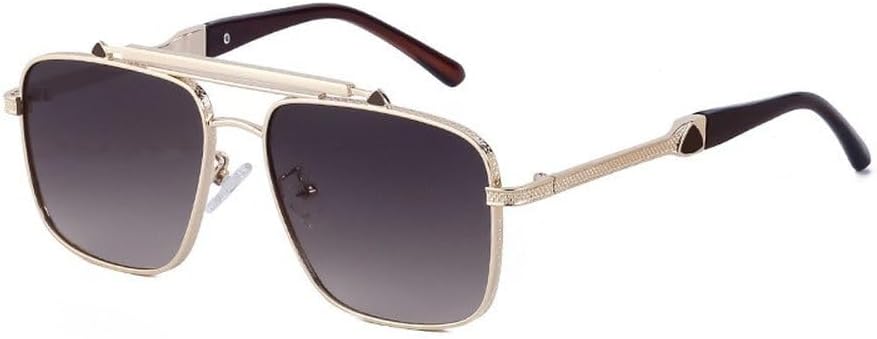 

LVTFCO Модные ретро-солнцезащитные очки для женщин в стиле панк с металлической оправой, для мужчин и для вождения на открытом воздухе, защита от УФ-излучения UV400, 2