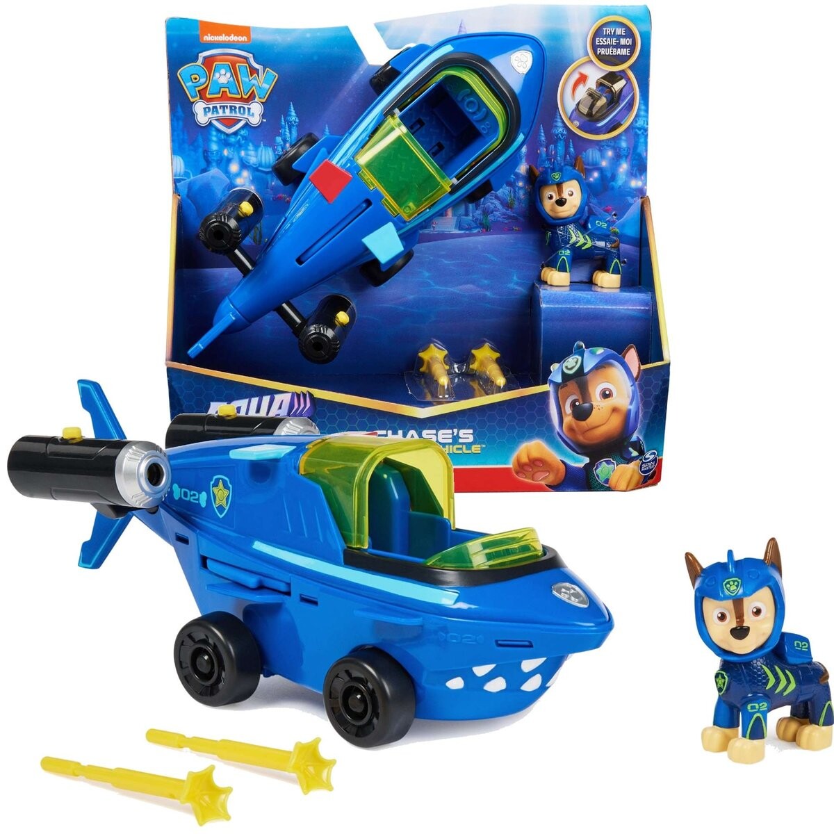 

Набор PAW Patrol Aqua Pups с автомобилем-акулой и фигуркой Чейза Spin Master