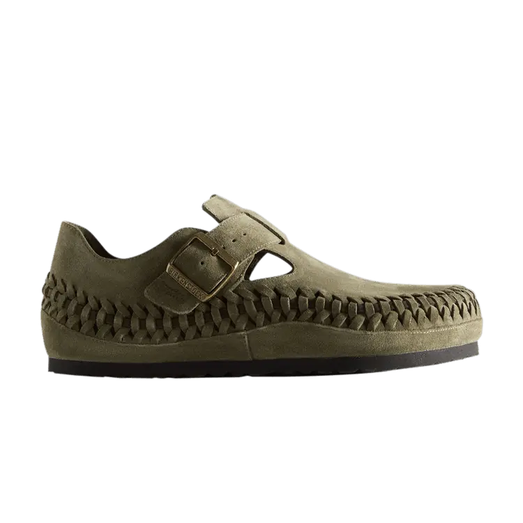 

Кроссовки Birkenstock Kith x London Braided Olive Night, зеленый