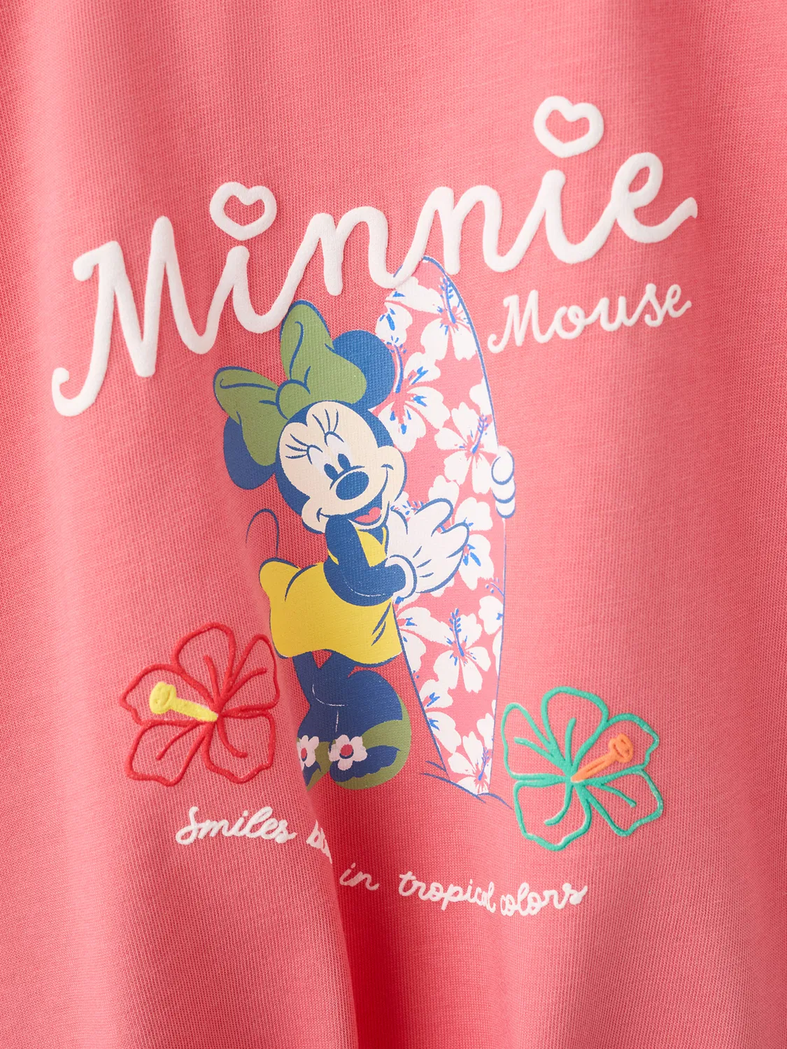 Детская футболка Mango Kids MSURF кораллового цвета — фото 4