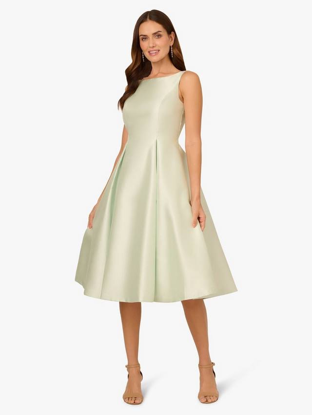 

Чайное платье микадо без рукавов Adrianna Papell, цвет Light Green