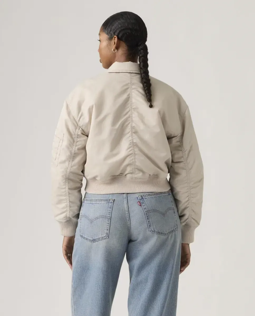 Женская куртка-бомбер Levi's, кремовый — фото 2