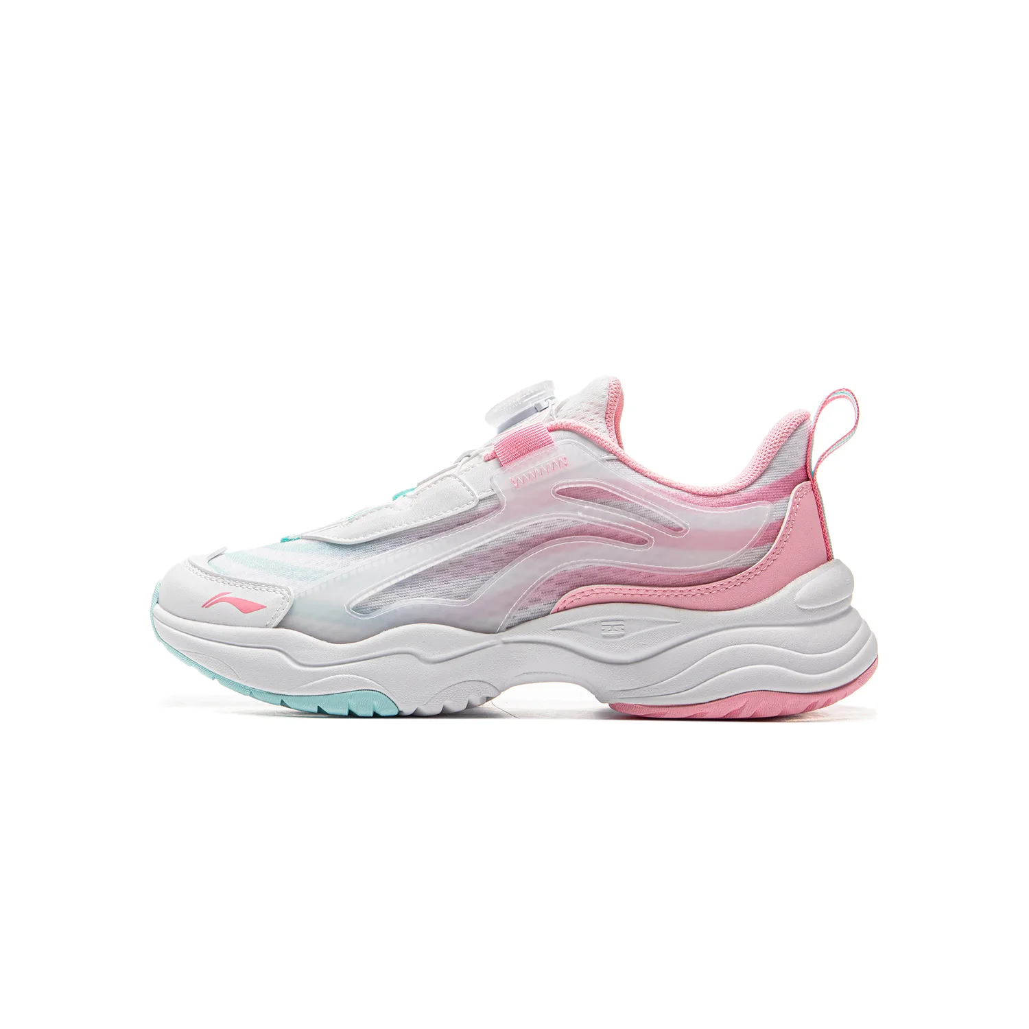 YOUNG Кроссовки Li-Ning YOUNG Sportlife Cushioning Rebound Casual, белый/голубой/розовый, детские