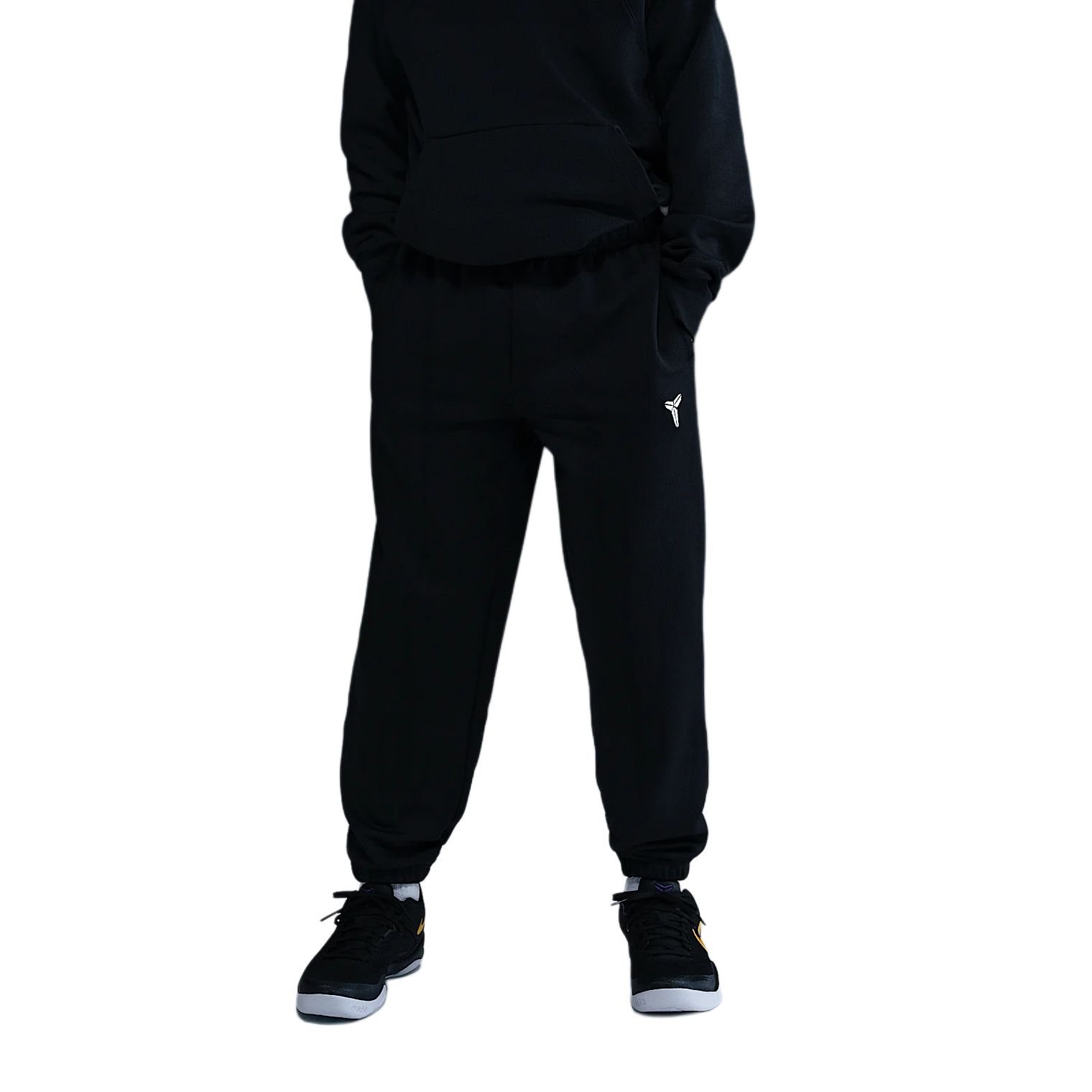 Nike Спортивные штаны для подростков Therma-FIT, вязаные, черно-белые — фото 3