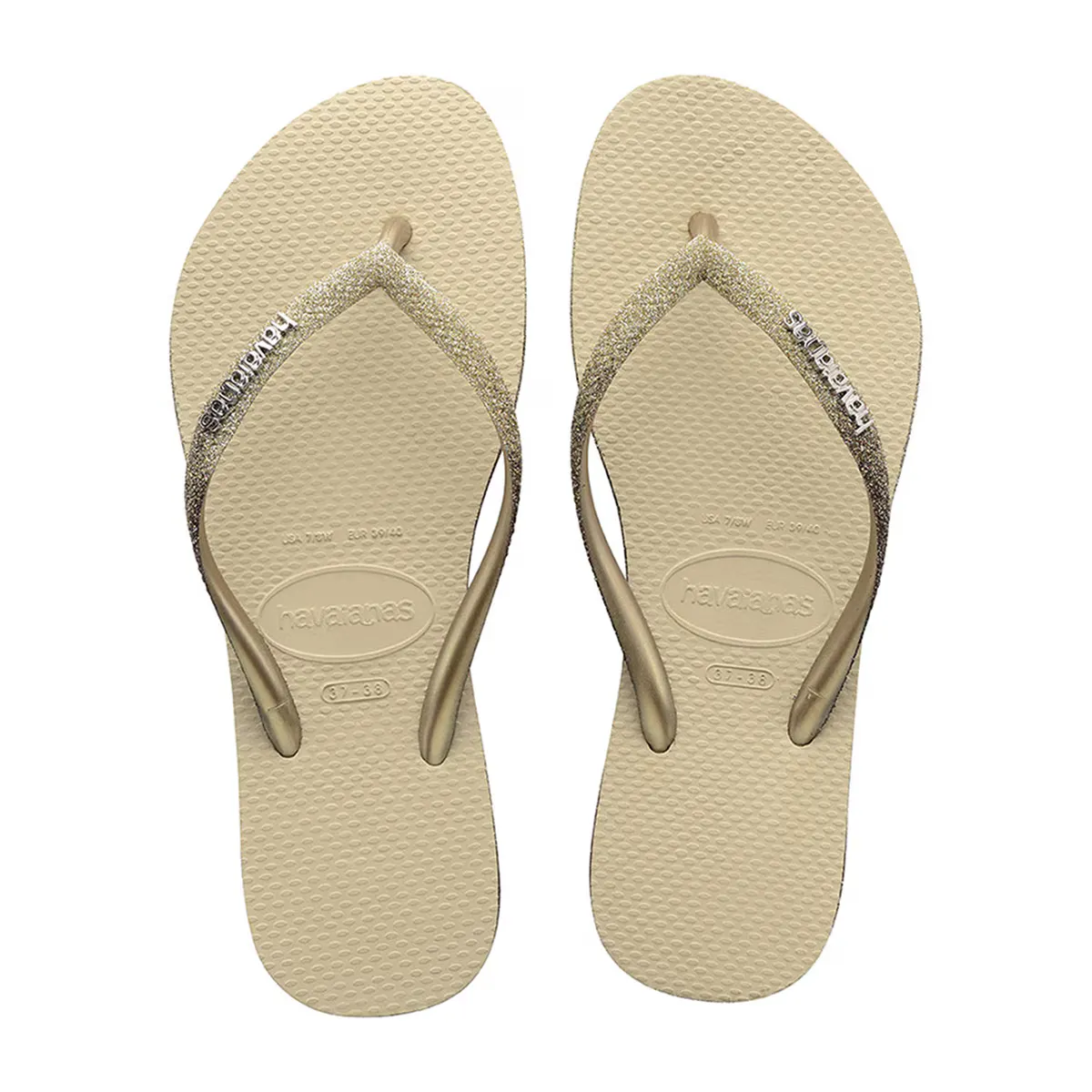 Женские шлепанцы Slim Sparkle II Havaianas, золотой