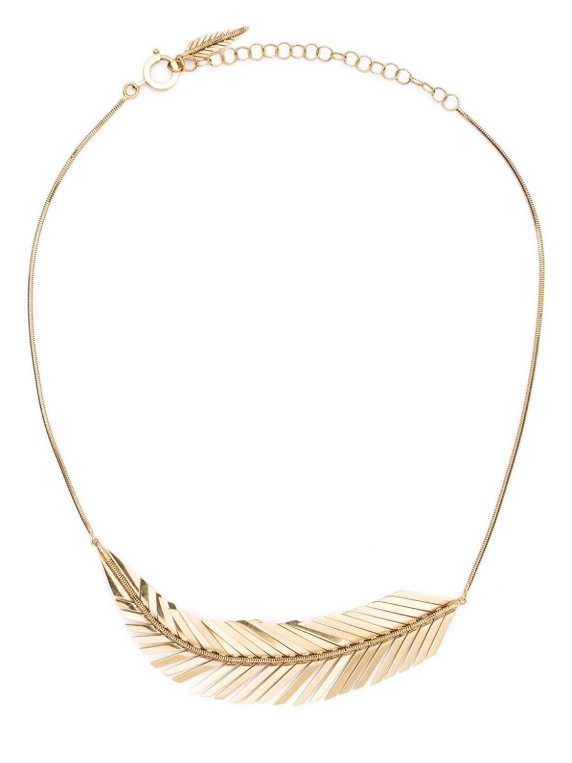 

Колье Feather из желтого золота Cadar, золотой