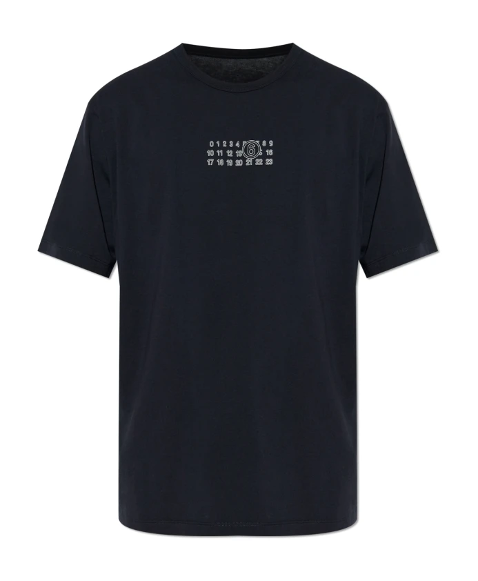 

Футболка с логотипом Mm6 Maison Margiela, черный
