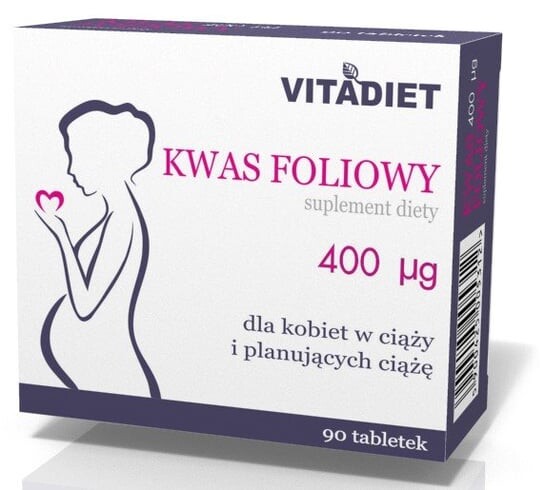 

VitaDiet Фолиевая кислота 400 мкг 90 т. для беременных