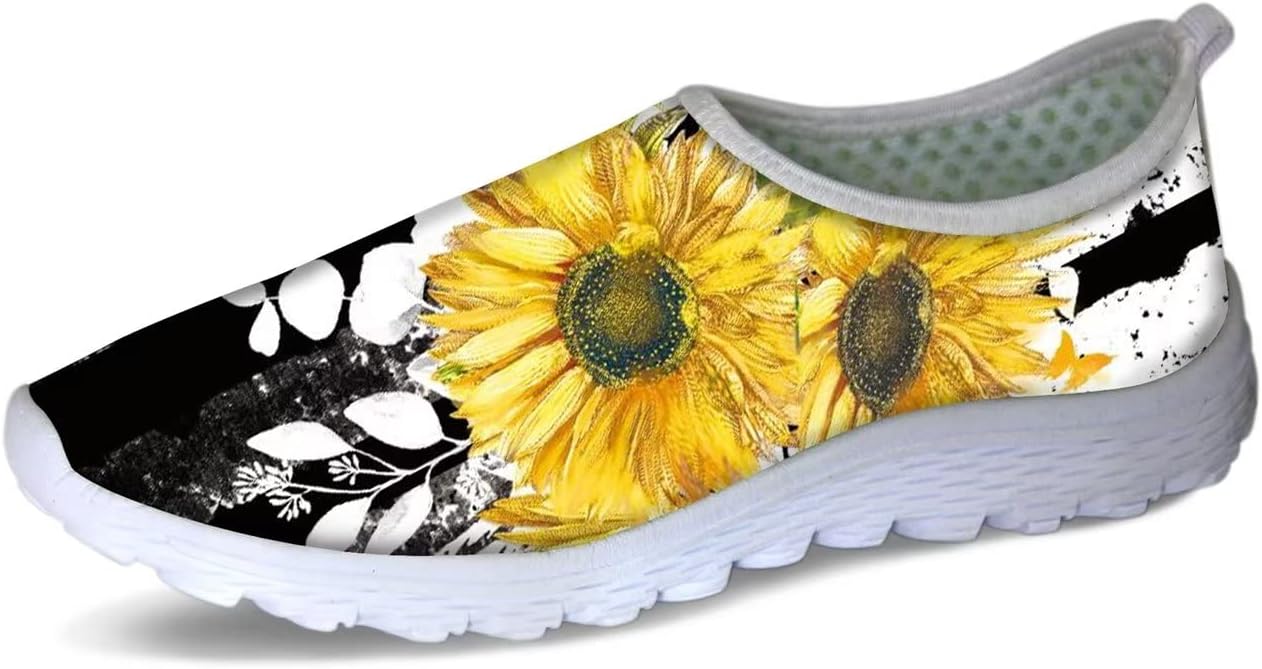 

Мужские кроссовки Forchrinse Green Palm Leaves, легкие, без шнурков, дышащие, для работы, спортзала и путешествий, Sunflower American Flag