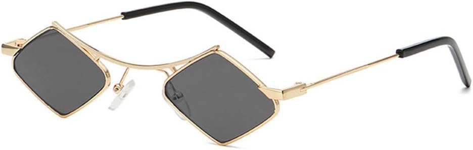 

Винтажные солнцезащитные очки неправильной формы маленького размера для женщин, модные солнцезащитные очки с металлической оправой многоугольной формы для мужчин MTZJH, 1