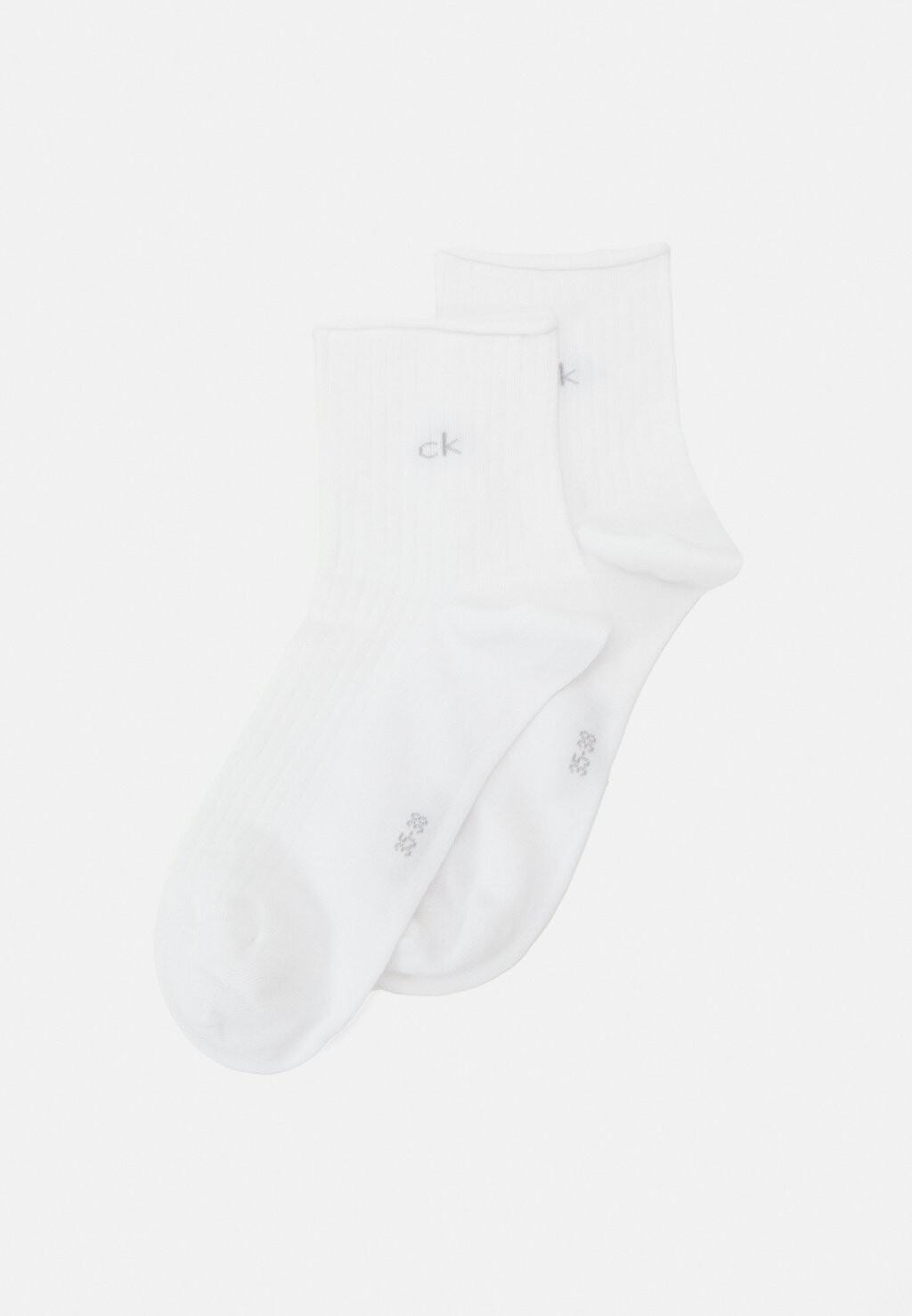 

Носки WOMEN SHORT SOCK ROLL TOP 2 PACK Calvin Klein Underwear, белый
