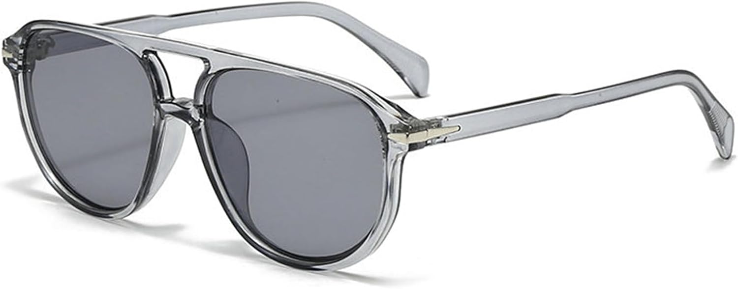 

Солнцезащитные очки Willochra Retro с двойной перемычкой, круглые, для женщин, с градиентным переходом цвета, защита от УФ-излучения UV400, модные мужские солнцезащитные очки-пилот, C7