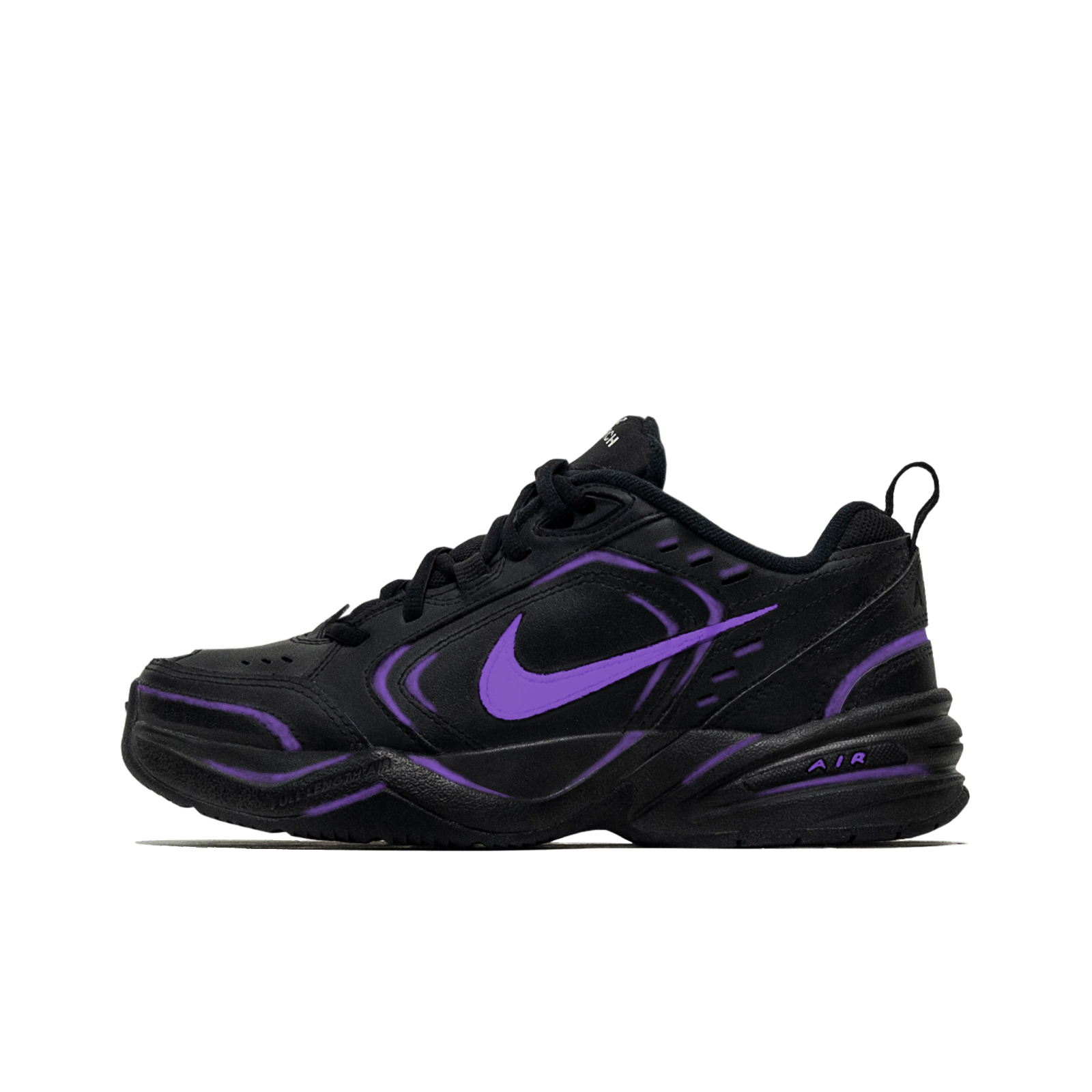 

Nike Кроссовки Air Monarch 4 Purple Storm Abrasion Resistant Low top Chunky Unisex Black Purple
