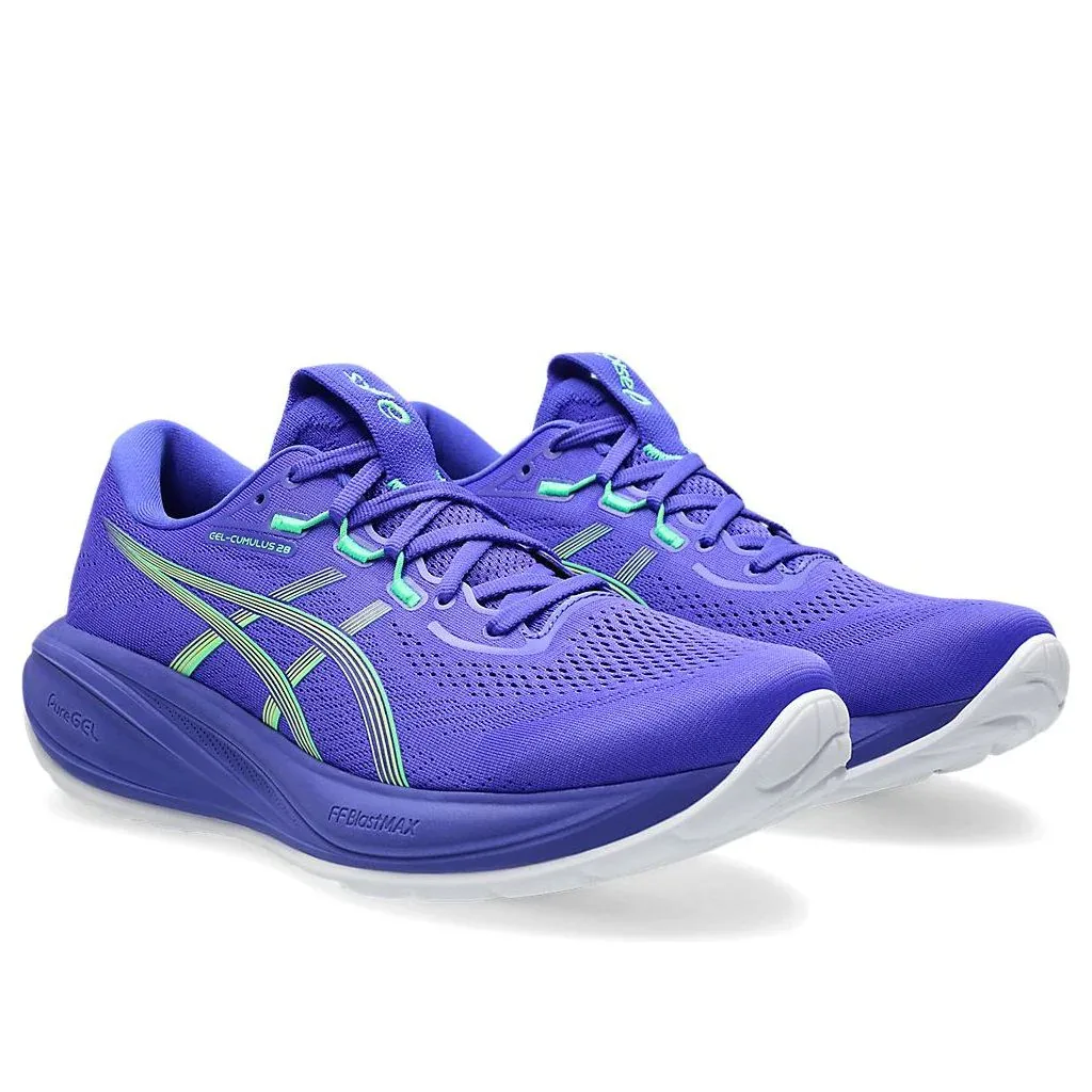 Кроссовки ASICS Gel-Cumulus 28 'Cobalt Burst Illuminate Green', синий — фото 2