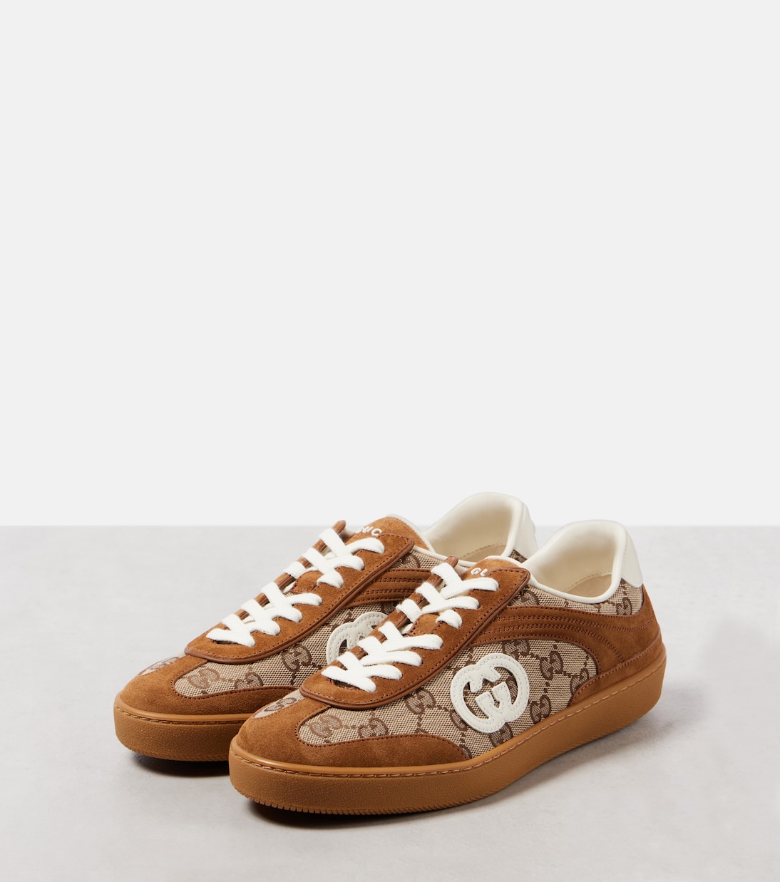 Кроссовки GG Canvas с замшевыми вставками и переплетением Gucci, SU/B-E/SU/O.W/SU/O.W — фото 4