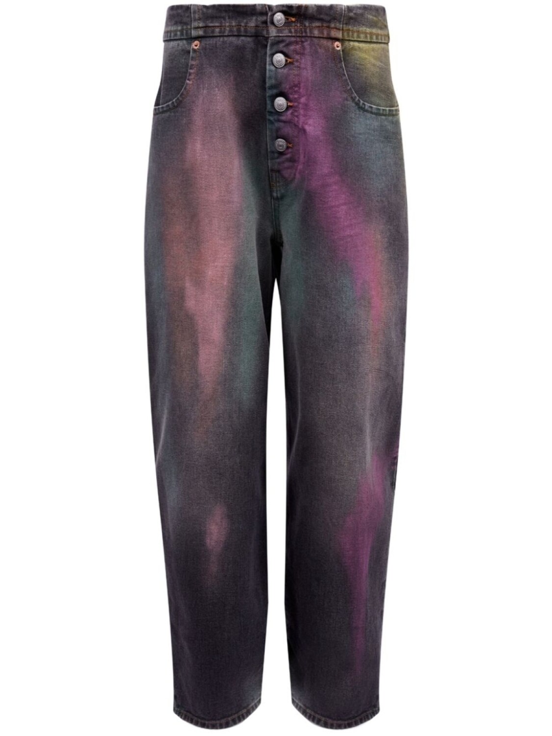 

MM6 Maison Margiela прямые джинсы из вареного денима, синий