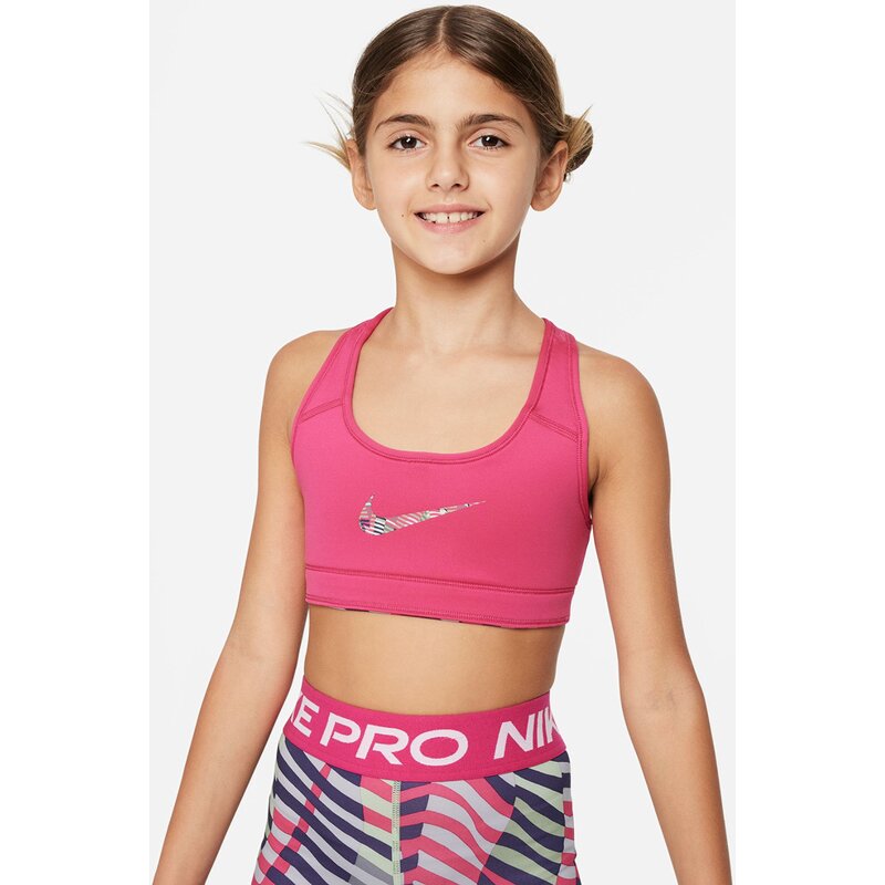 Спортивный бюстгальтер Bh g nk swsh rev, спортивный аоп Nike, мультиколор — фото 4