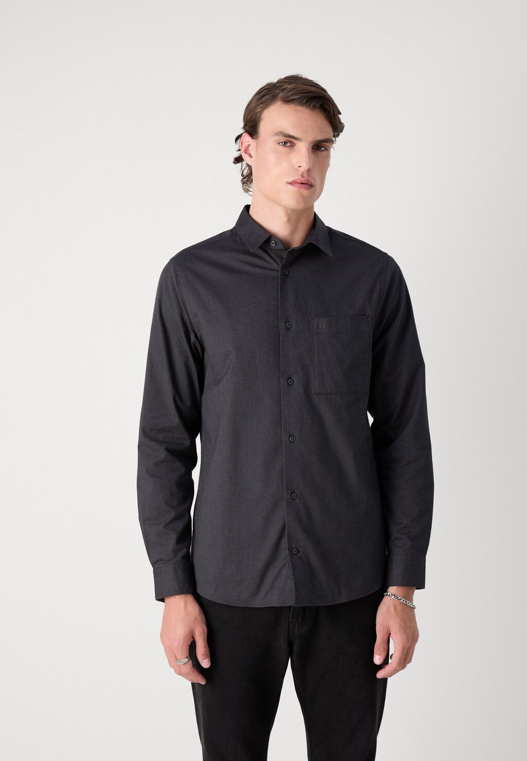 

Официальная рубашка SHIRT Calvin Klein, серый