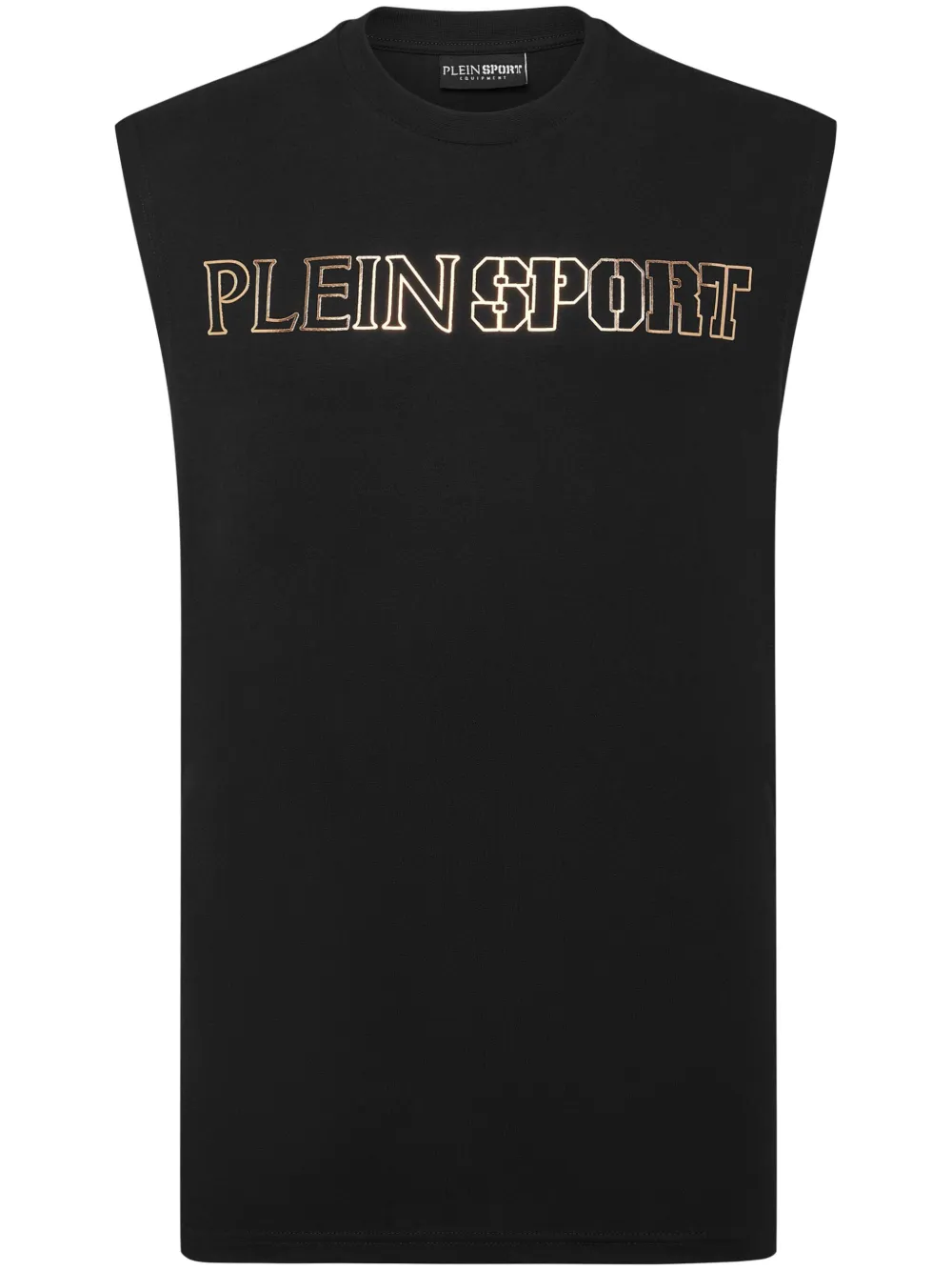 

Топ с круглым вырезом и принтом Plein Sport, черный