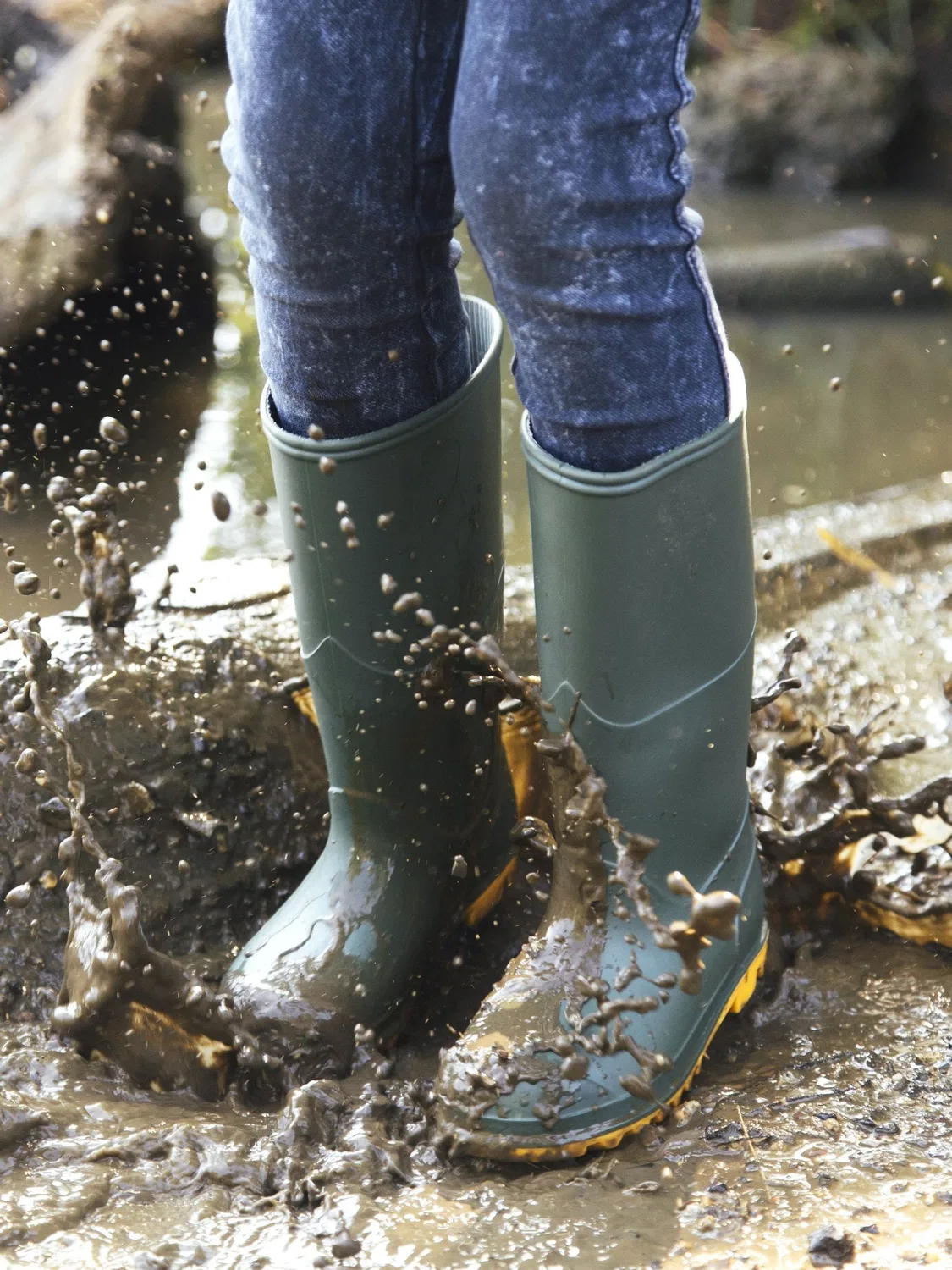 Резиновые сапоги зеленые Muddy Puddles