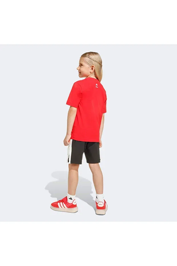 Детский спортивный костюм для девочки красный Mickey Mouse Adidas, Red — фото 3