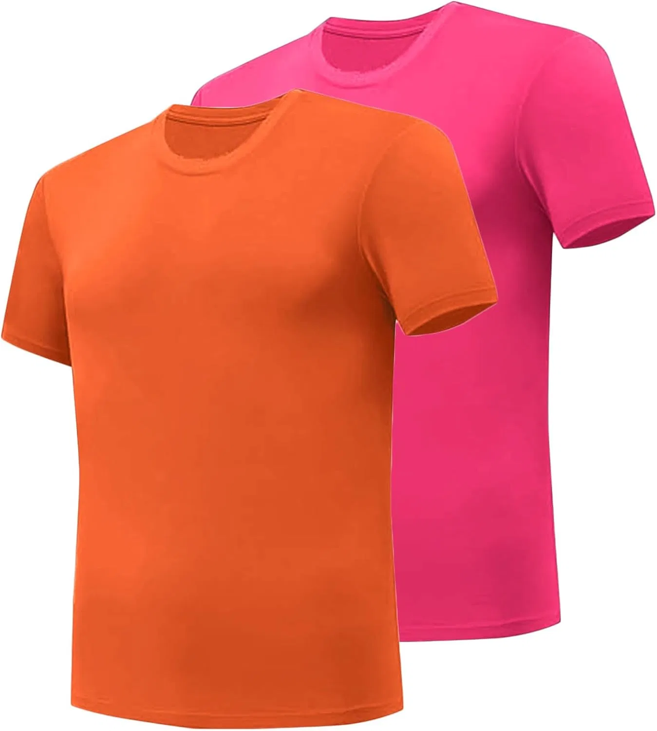 Мужская облегающая футболка с круглым вырезом 2 Pack, Orange