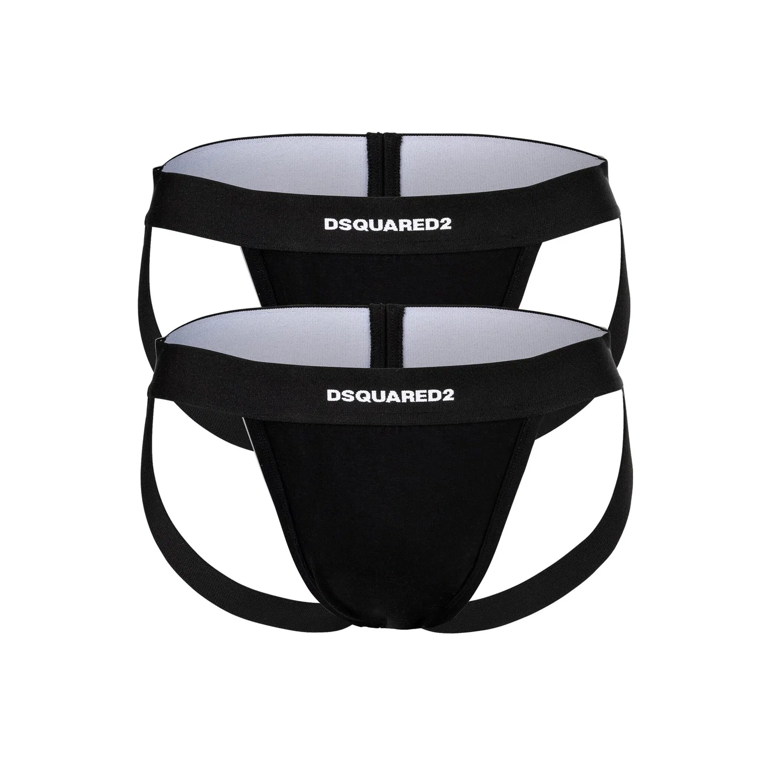 Мужские стринги из хлопка с эластаном Dsquared2, Black