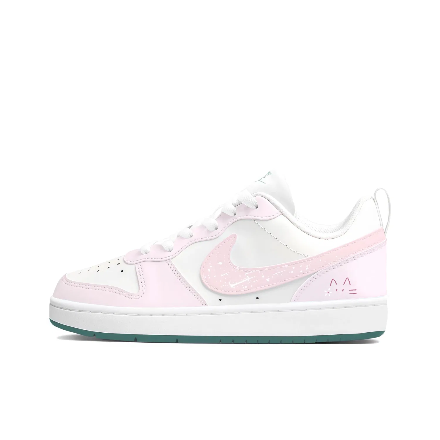 Детские кеды для скейтбординга с принтом кота Pink Nike