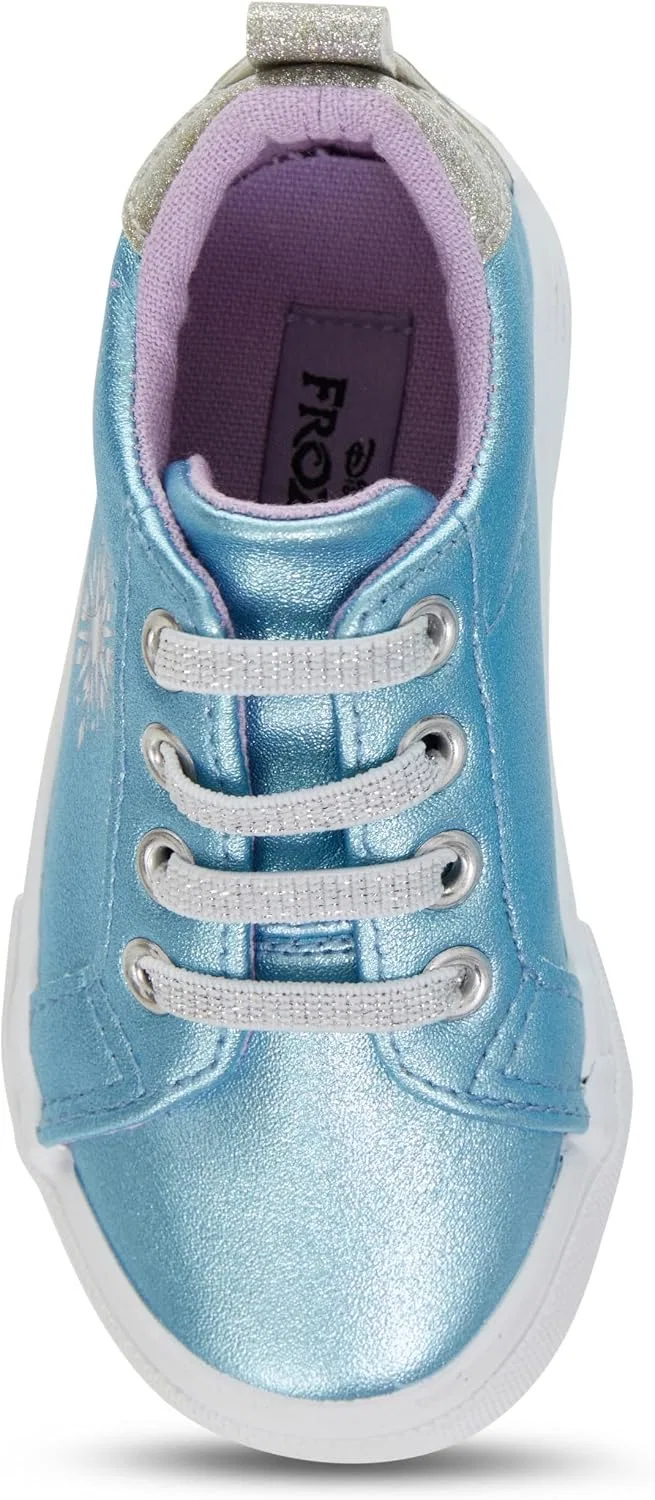Детские кроссовки для девочек с принтом Disney Frozen Elsa, Anna, Olaf Adventure, Light Blue — фото 3