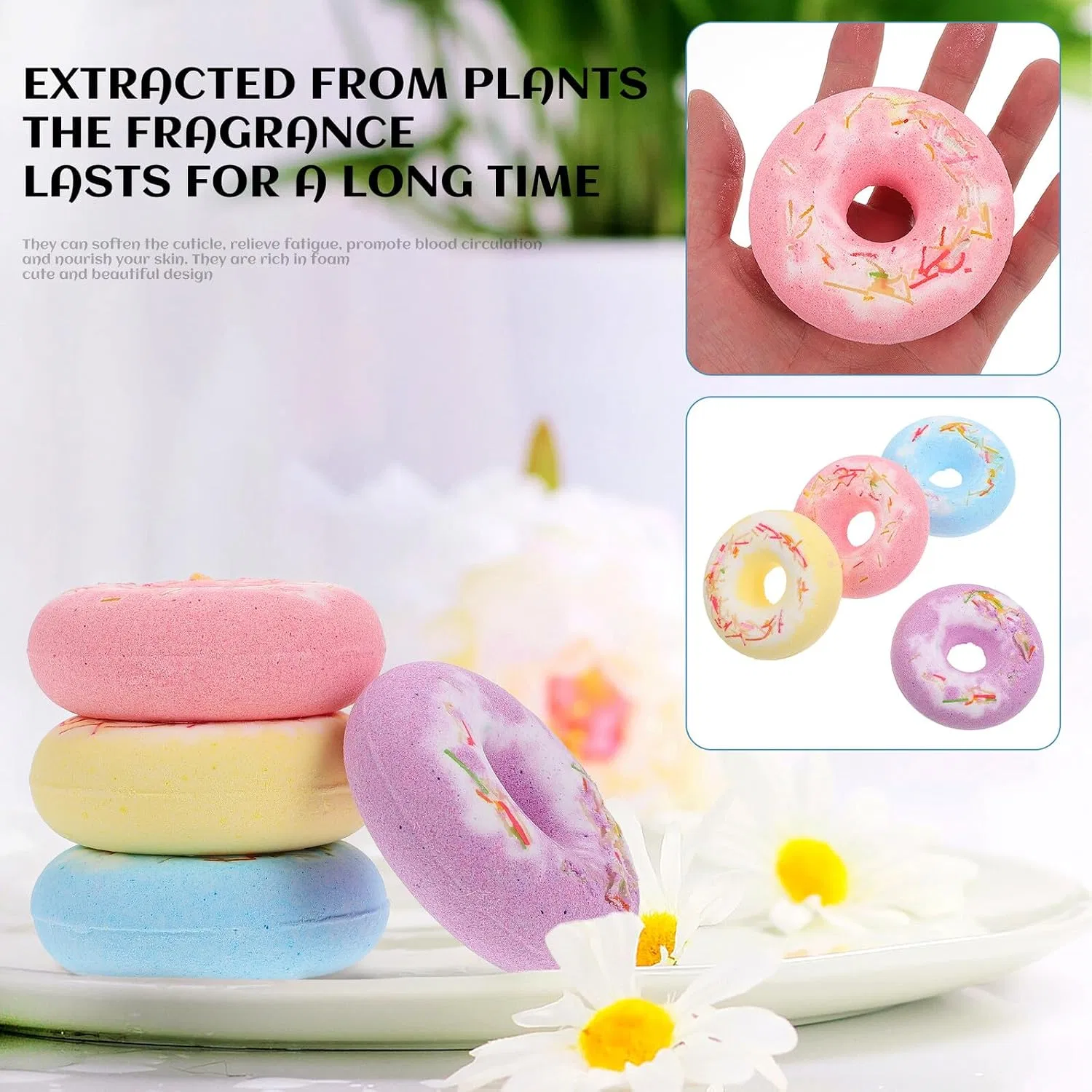 Набор Bath Bombs, Cake Shape, DEARMAMY, 4 шт., 440 г, Various Colours — фото 3
