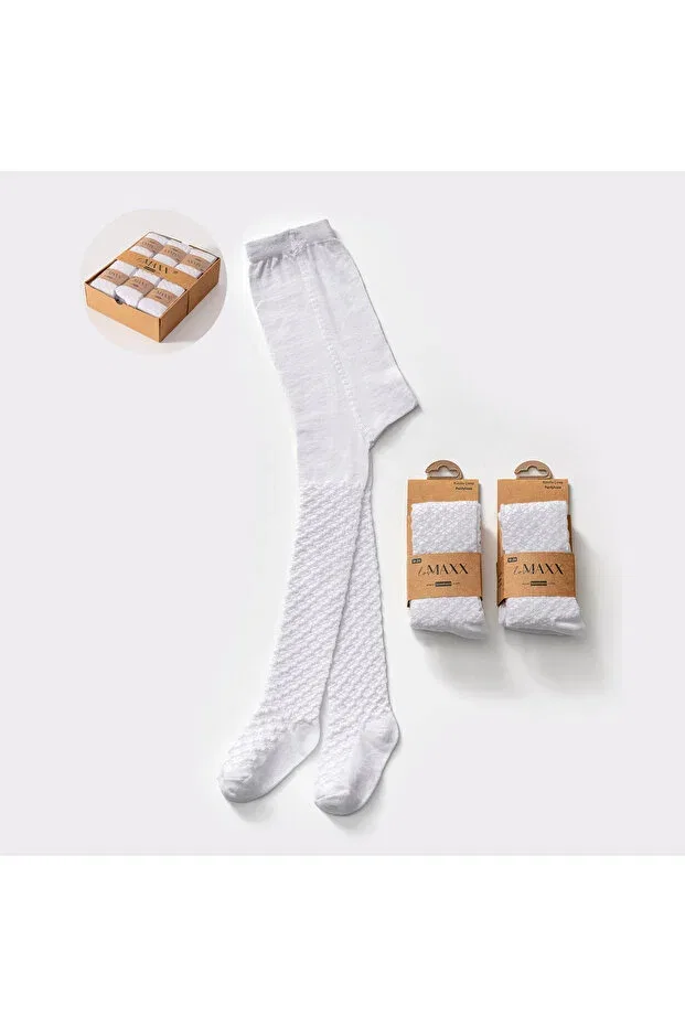 Детские колготки с жаккардом Park Bebe, White