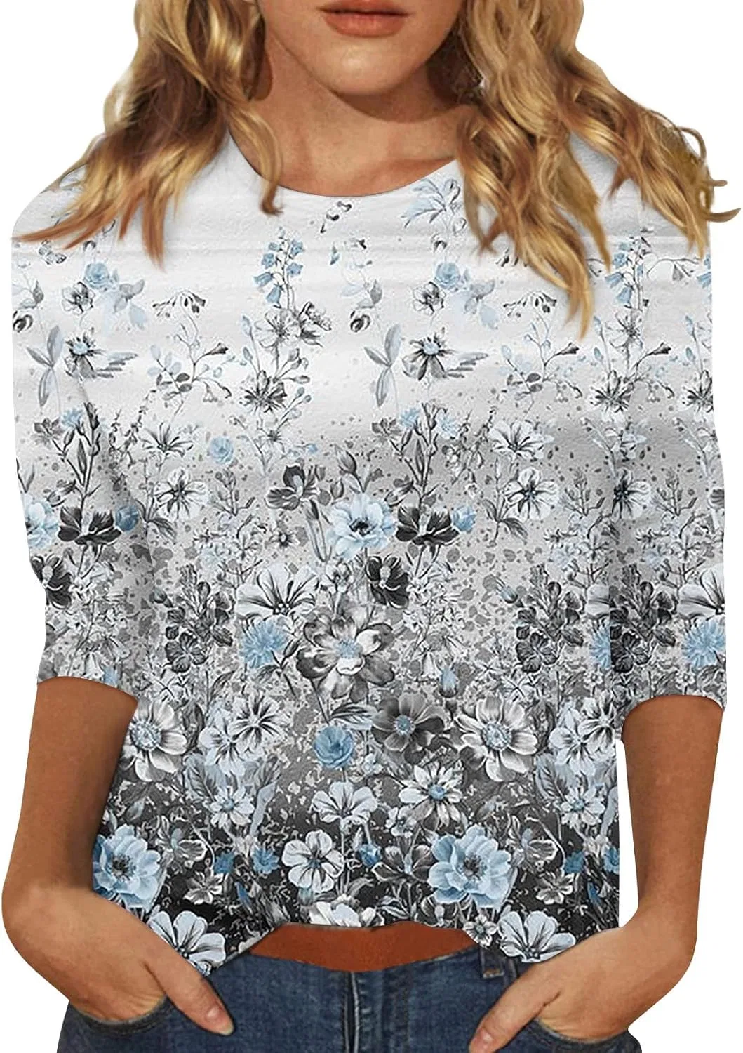 Женская футболка с 3/4 рукавом оверсайз T-Shirt