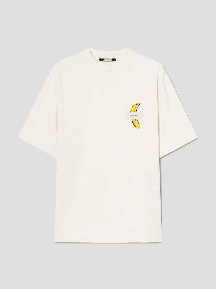 Футболка с принтом Le Tshirt Banane JACQUEMUS, Ivory